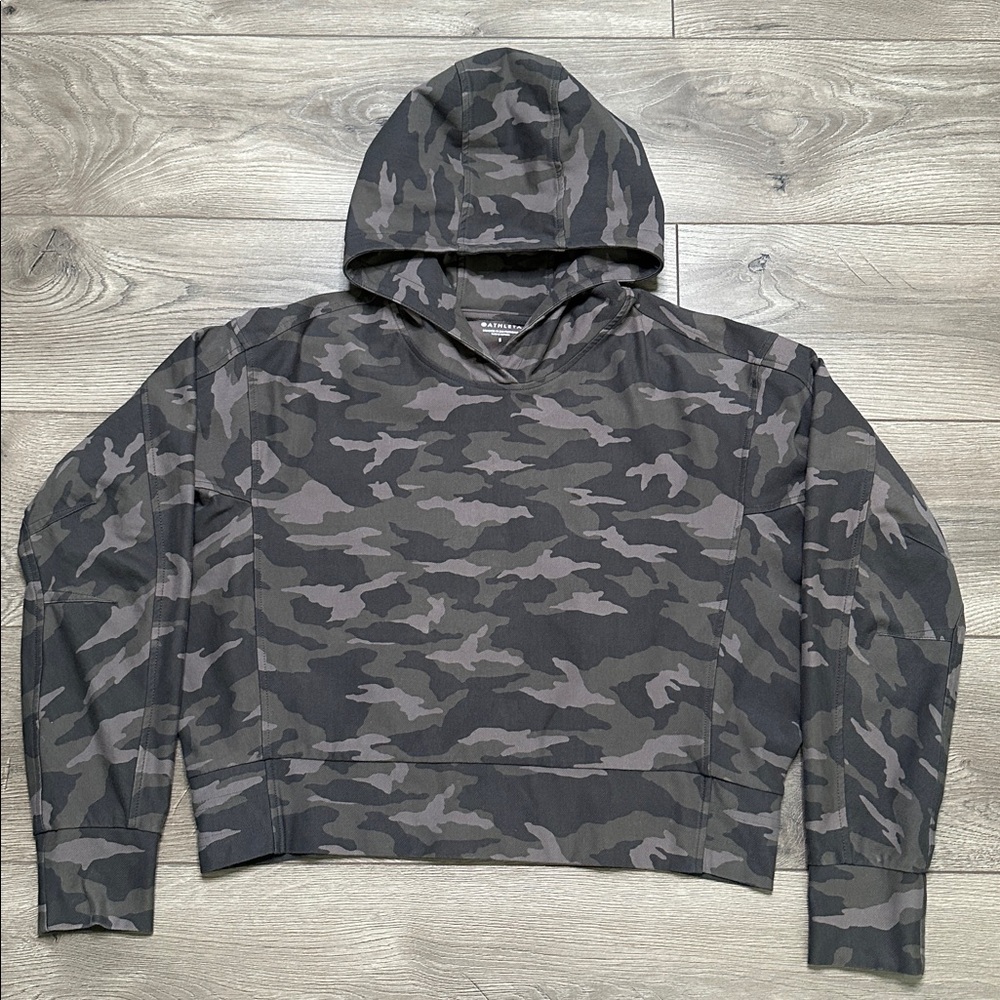 Athleta Farallon‎ Pullover Hoodie Green Camo Size Small/Medium - Picture 5 of 14